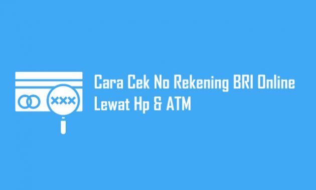 Cek Nomor Rekening BRI