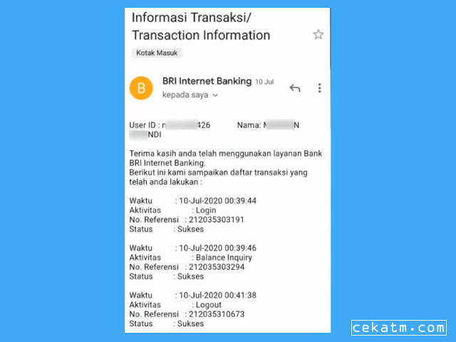 Cara Mengetahui User ID BRI Lewat Email