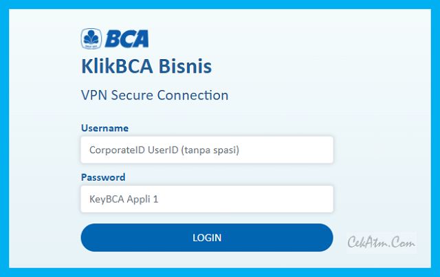 cara login klikbca bisnis