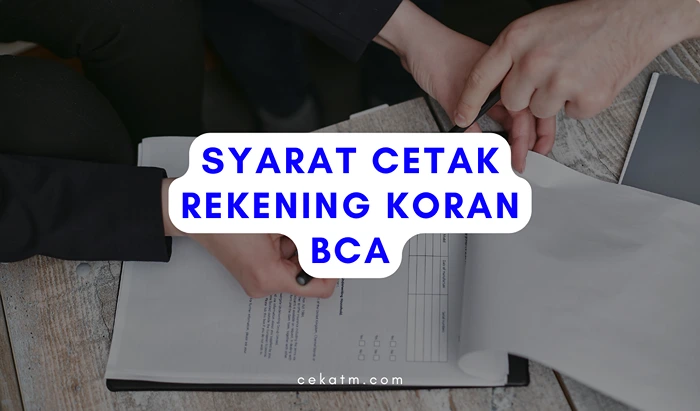 Cara Cetak Rekening Koran BCA