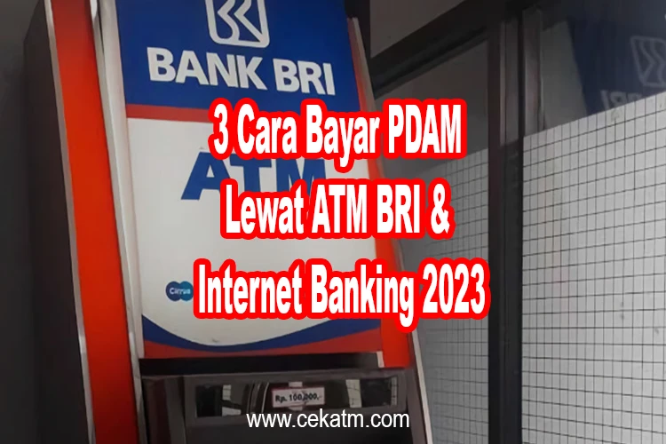 Cara Bayar PDAM Lewat ATM BRI dan Internet Banking