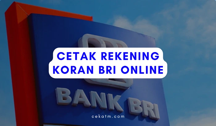 Cetak Rekening Koran BRI Online