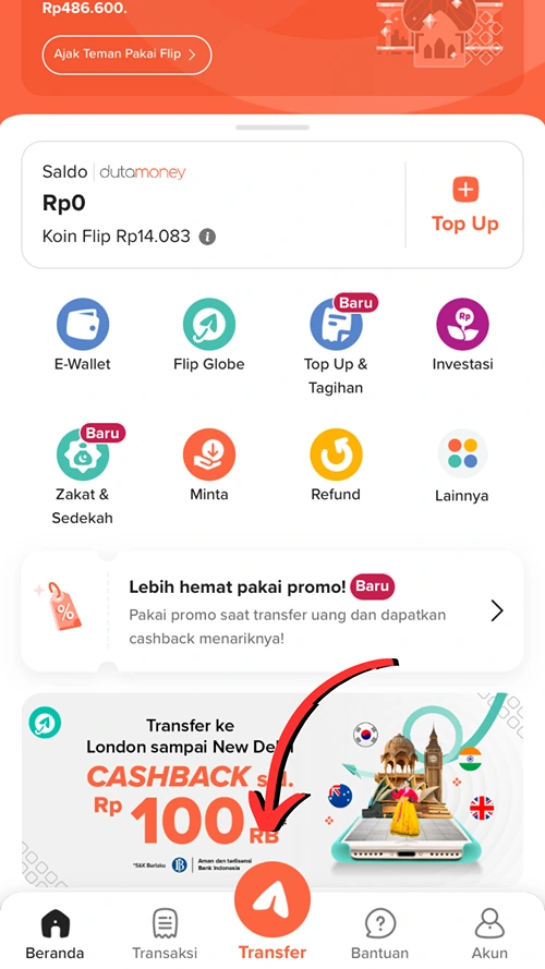 Cara Transfer Tanpa Biaya Admin BCA ke BRI via Flip