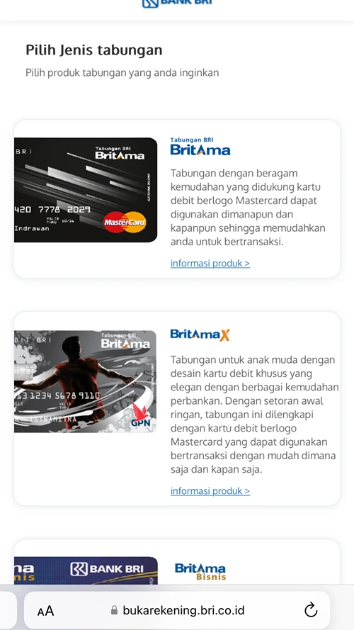 Cara Membuat ATM BRI Online via Aplikasi