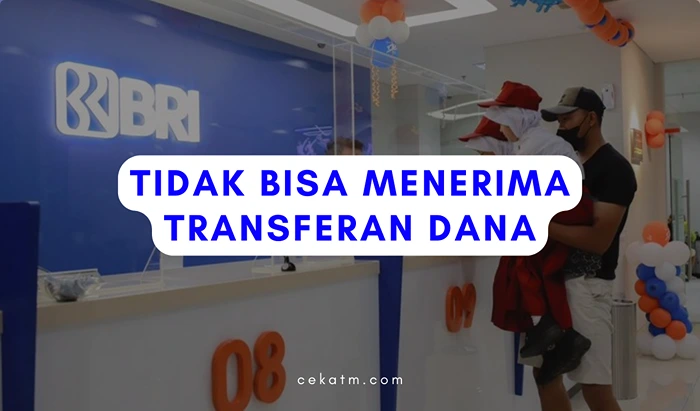 Tidak Bisa Menerima Transferan Dana