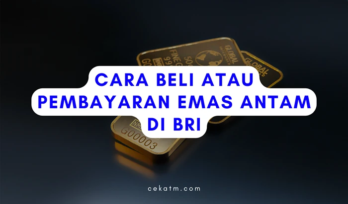 Cara Beli atau Pembayaran Emas Antam di BRI