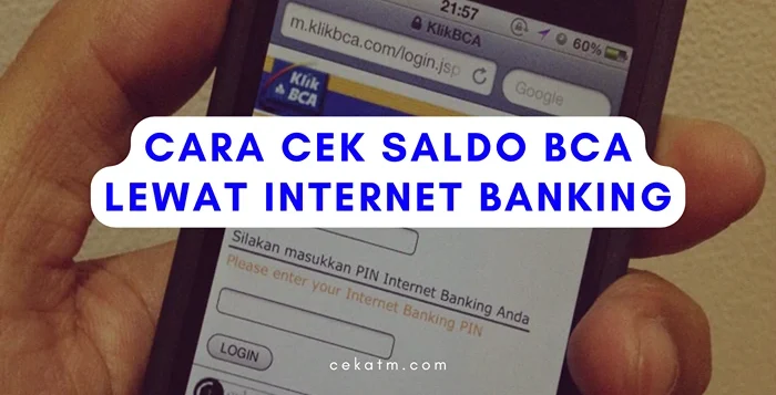 Cara Cek Saldo BCA Lewat Internet Banking