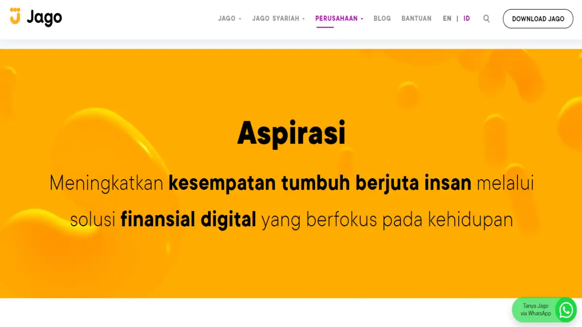 Bank Jago dulunya bernama Bank Artos Indonesia