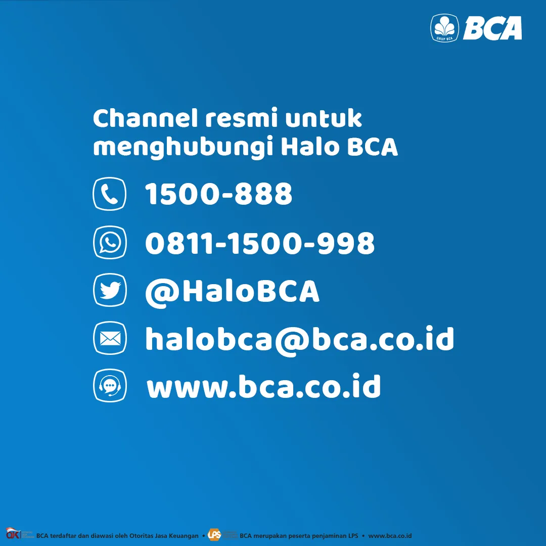 Nomor Halo BCA 24 Jam