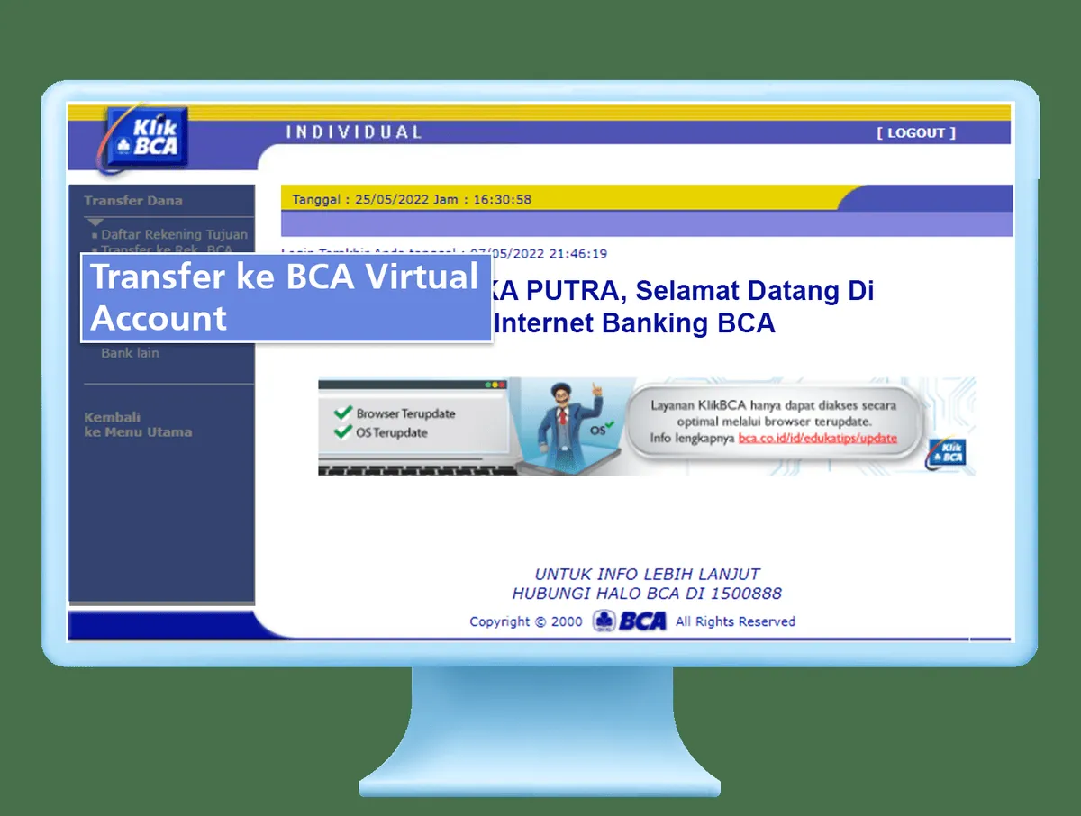 cara bayar virtual account bca lewat klikbca