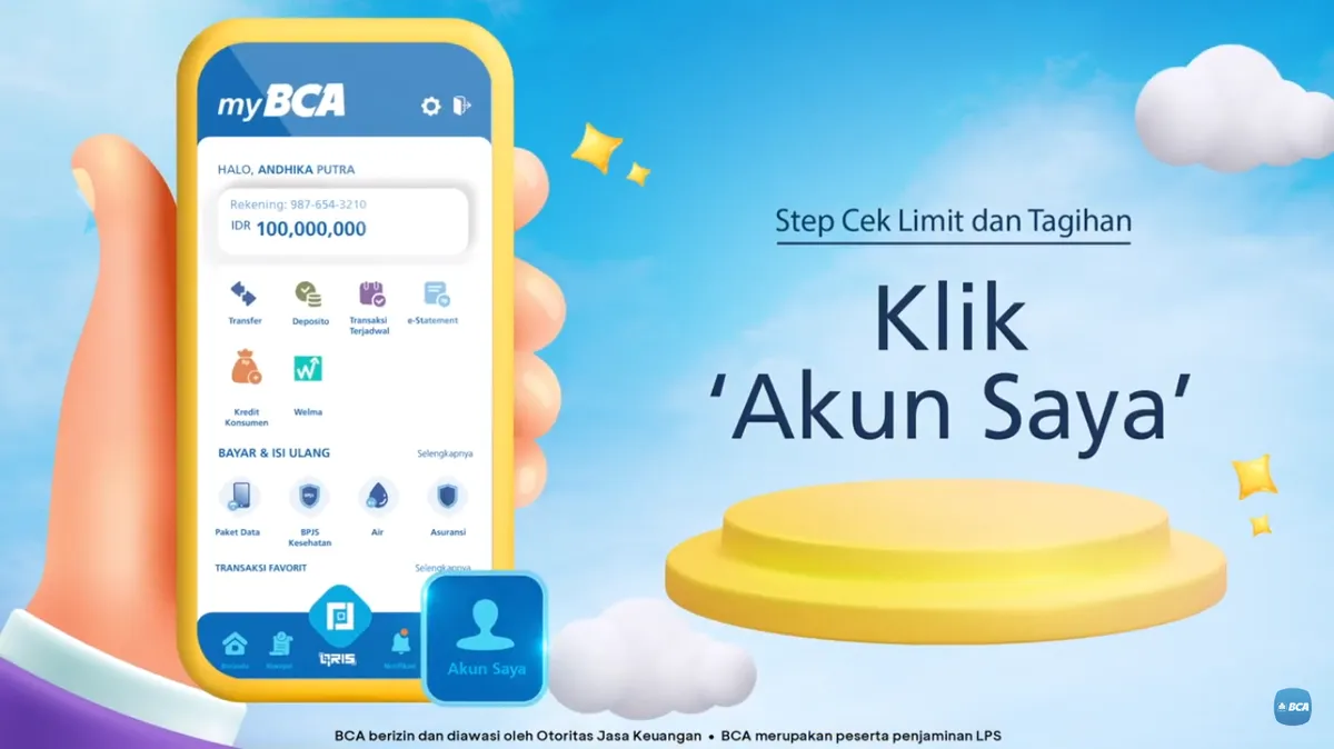 cara cek limit kartu kredit bca lewat bca mobile