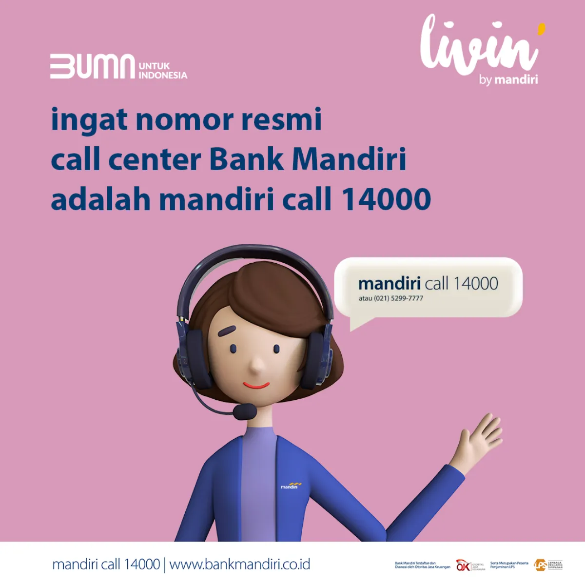 Cara Daftar SMS Banking Mandiri Melalui Call Center