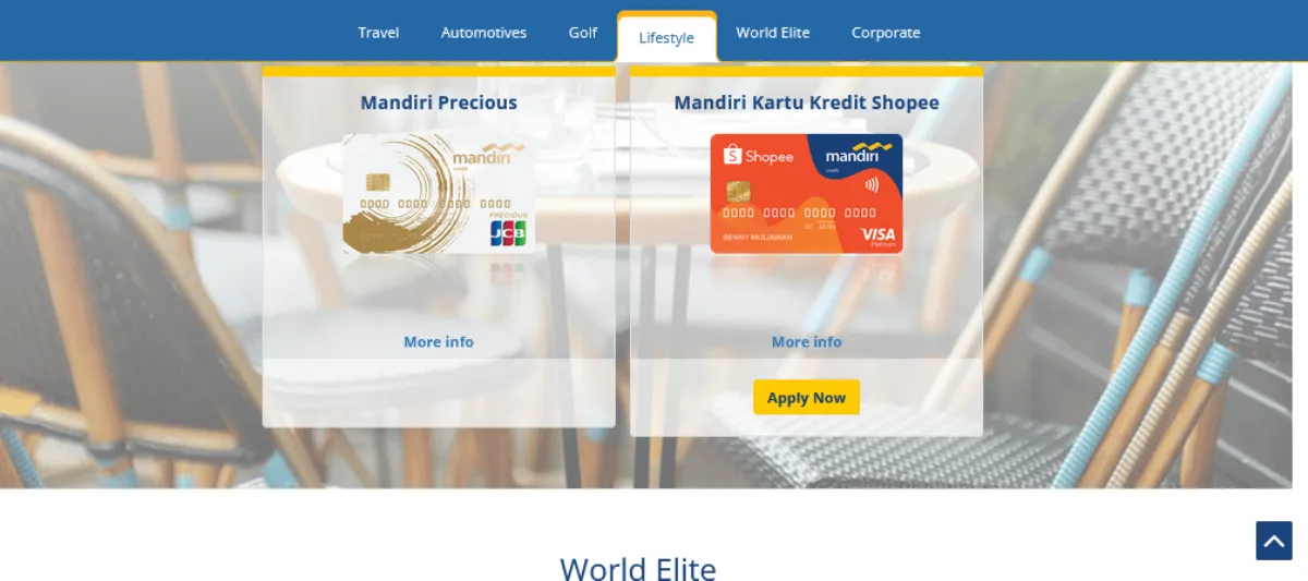 Jenis Kartu Kredit Mandiri yang Banyak Dipakai yakni Lifestyle