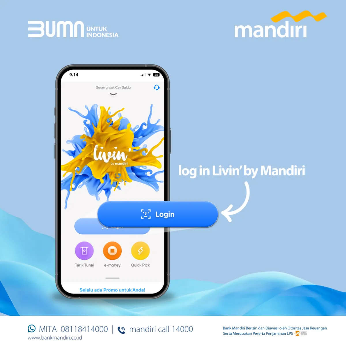 Cara Daftar SMS Banking Mandiri Melalui Aplikasi Livin