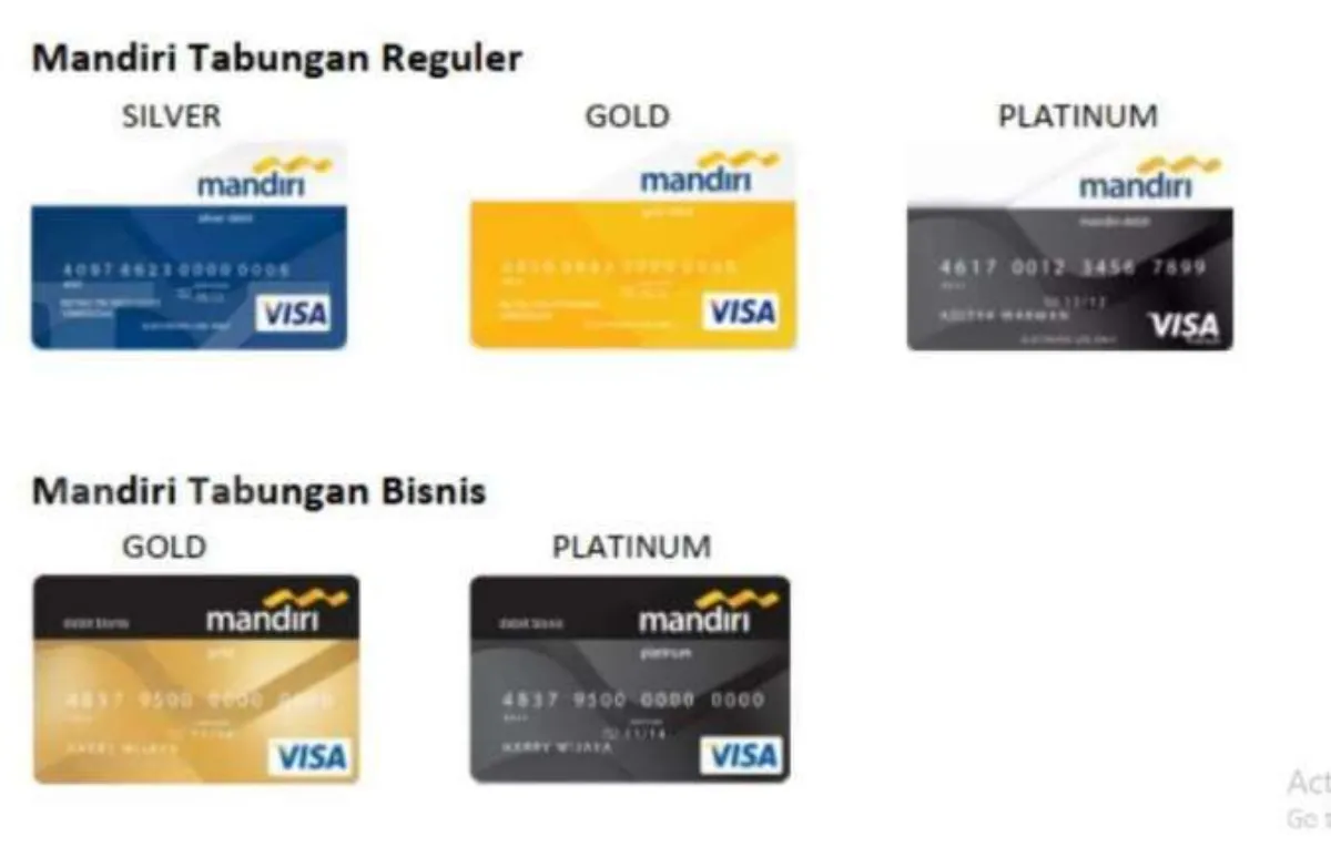 Mengenal Jenis Kartu Debit Visa Mandiri