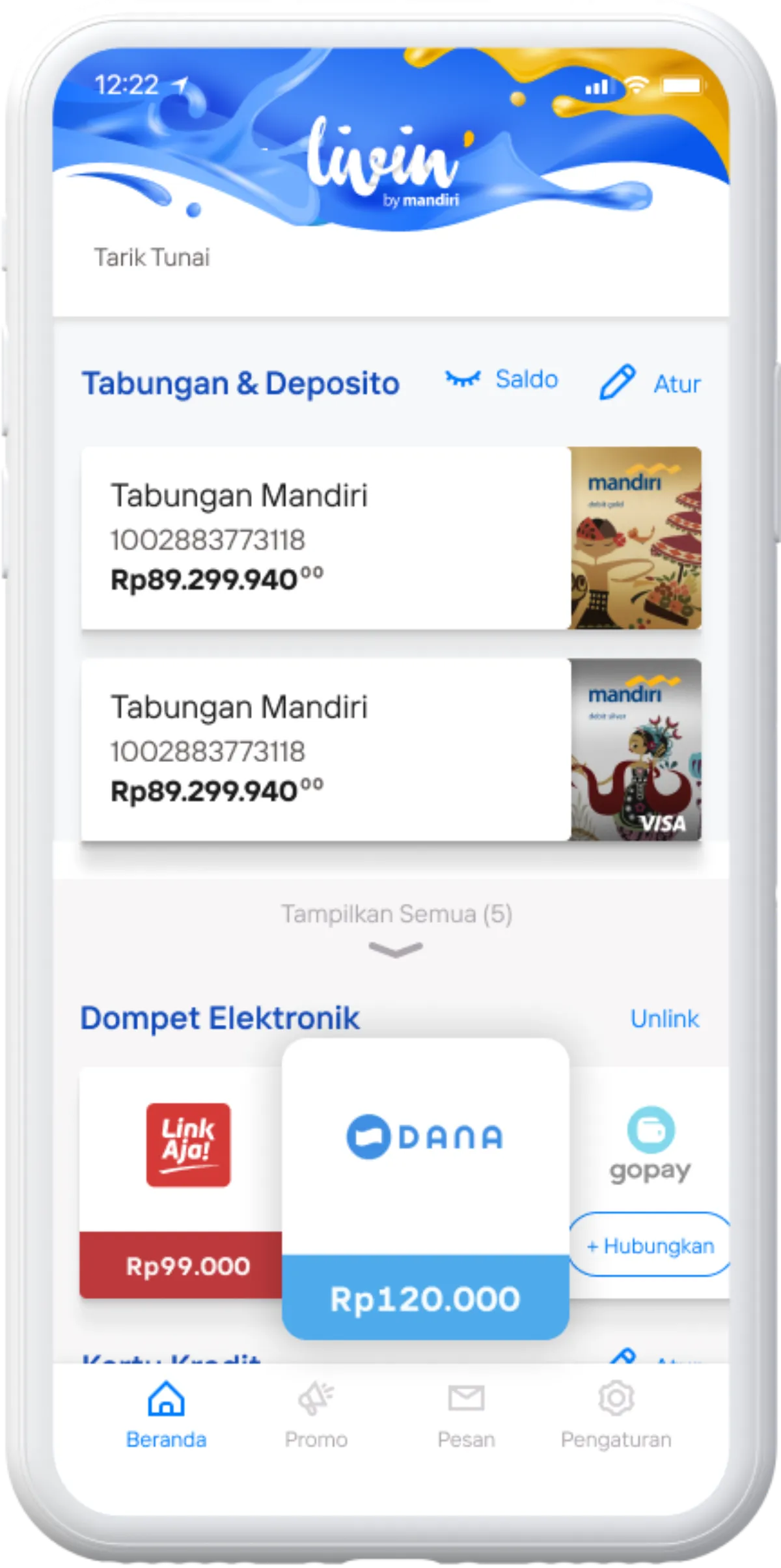 Transfer Mandiri ke DANA Melalui Livin by Mandiri