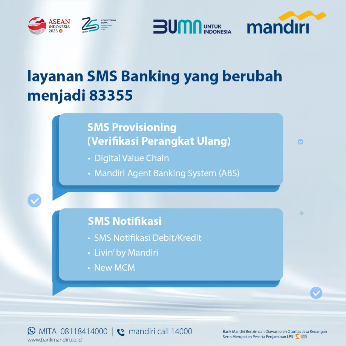 Cara Transfer Mandiri ke BRI Melalui SMS Banking